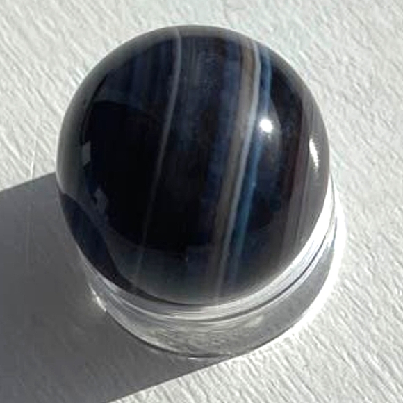 Banded Agate Mini Crystal Sphere - I - Picture 2 of 5